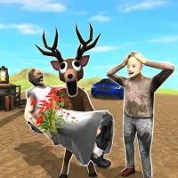 Granny and Deer Cannibal: Scary Romance - free online game
