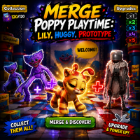 Play Merge Poppy Playtime: Lily, Huggy, Prototype now!